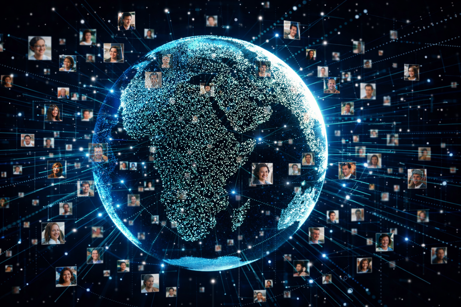 Connected network visual representing creator discovery